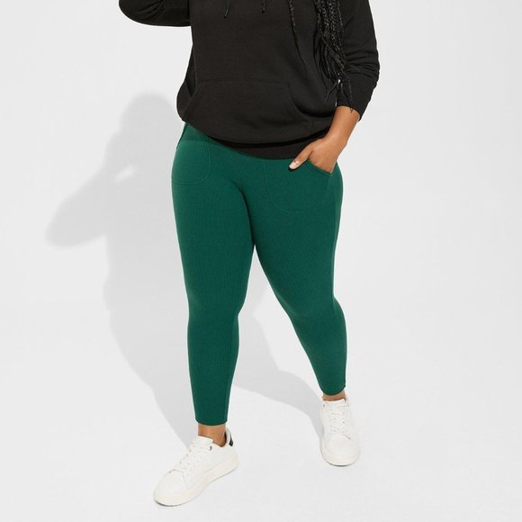 ❤️NWT VINTAGE TORRID POCKET LEGGING - BRUSHED RIB - COMFORT WAIST - PLUS SIZE - Picture 1 of 10